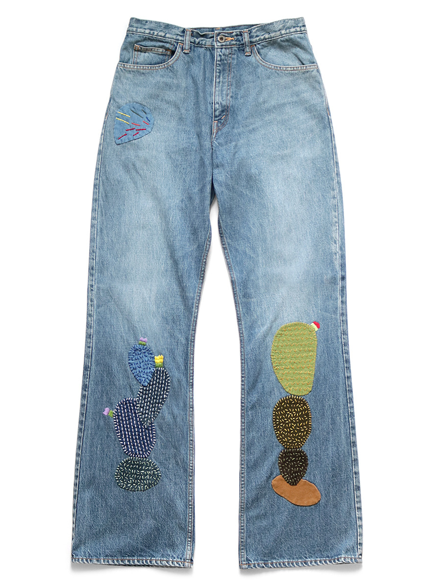 KAPITAL Pants/Shorts 14Oz Denim 5P Rat Flare Pants M's (Cactus
