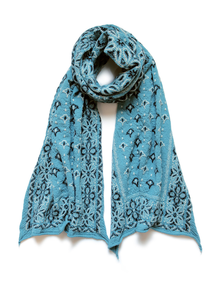 KAPITAL Scarves Wool Colorful BIG Mama Bandana Muffler