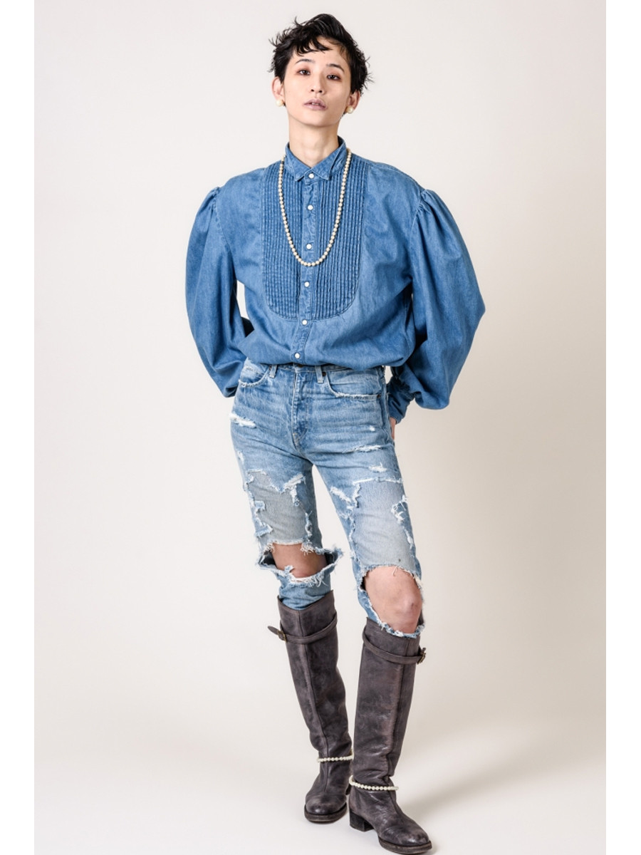 KAPITAL Shirt 8Oz Denim Opera Sleeve Composer Shirt
