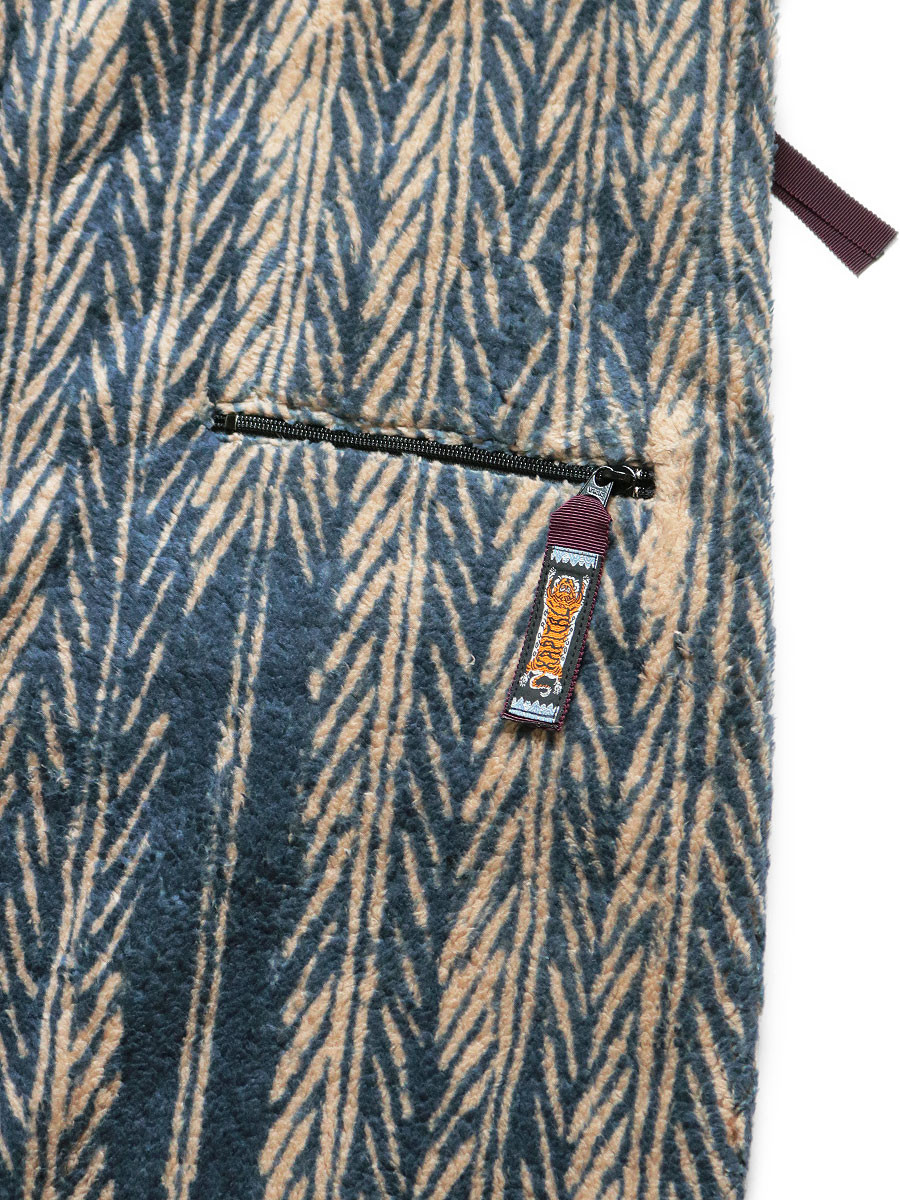 KAPITAL Pants/Shorts JAVA-YABANE Pattern Fleece Overalls