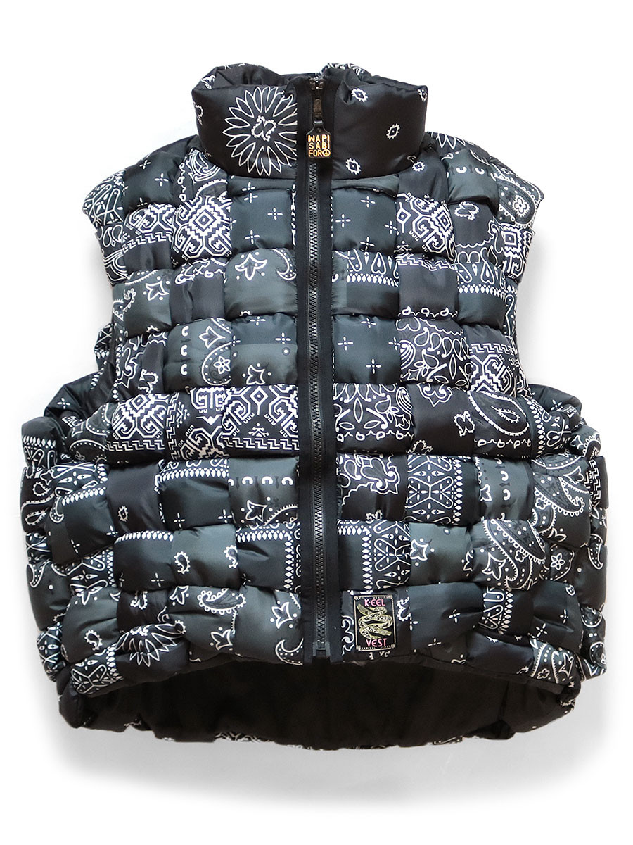 KAPITAL Jacket/Vest Bandana Transfer Nylon KEEL Weaving Vest