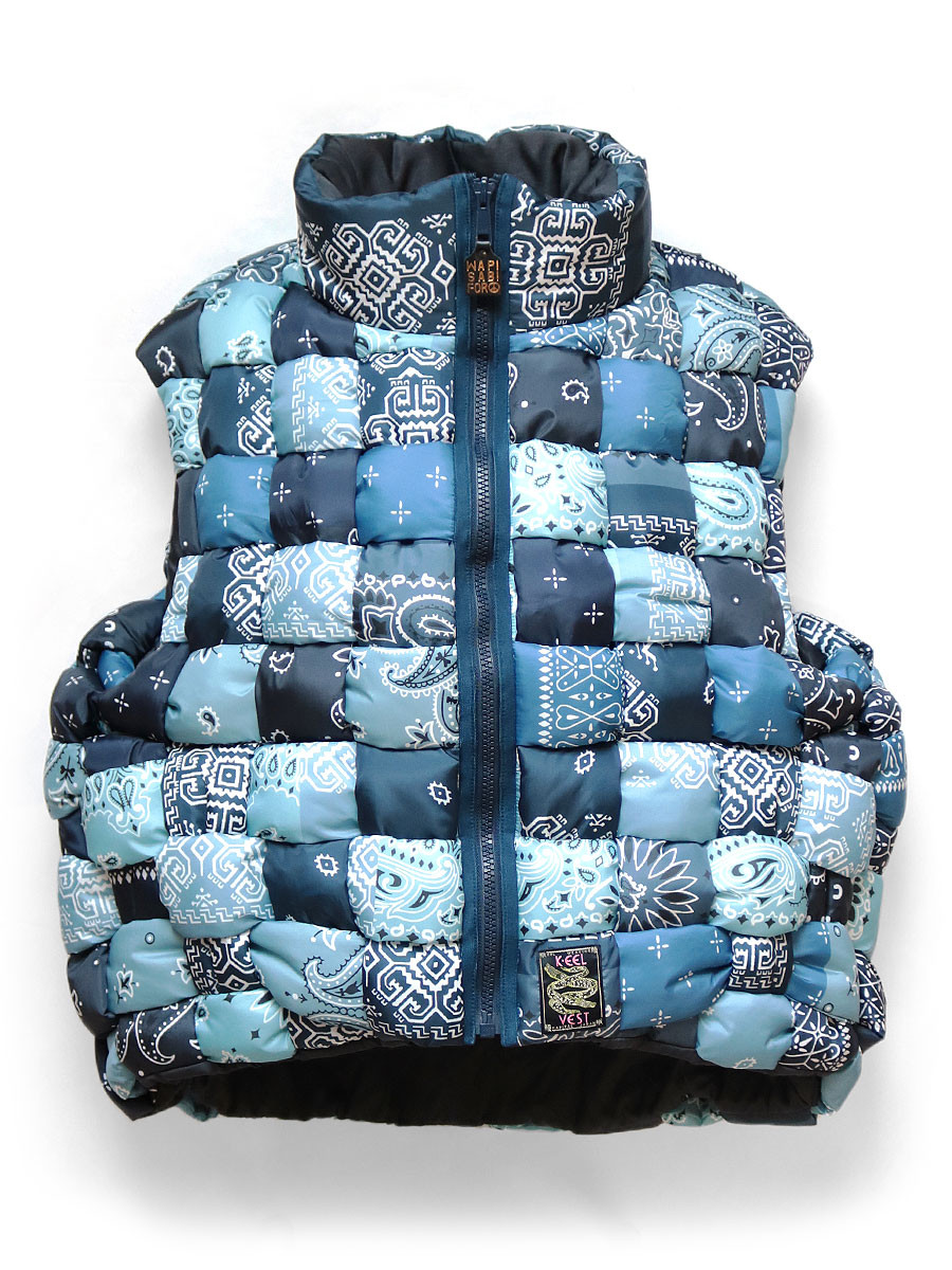 KAPITAL Jacket/Vest Bandana Transfer Nylon KEEL Weaving Vest