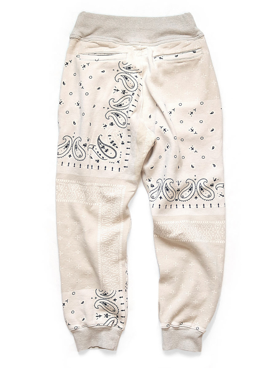 春新作の KAPITAL Fleece Rib Knit Bandana Sweatpants Natural -  メンズファッション>パンツ・ボトムス>スウェットパンツ