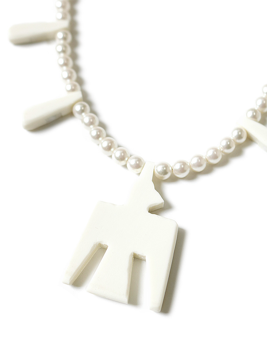 KAPITAL Jewelry Santo Domingo Battery Bird Pearl Necklace