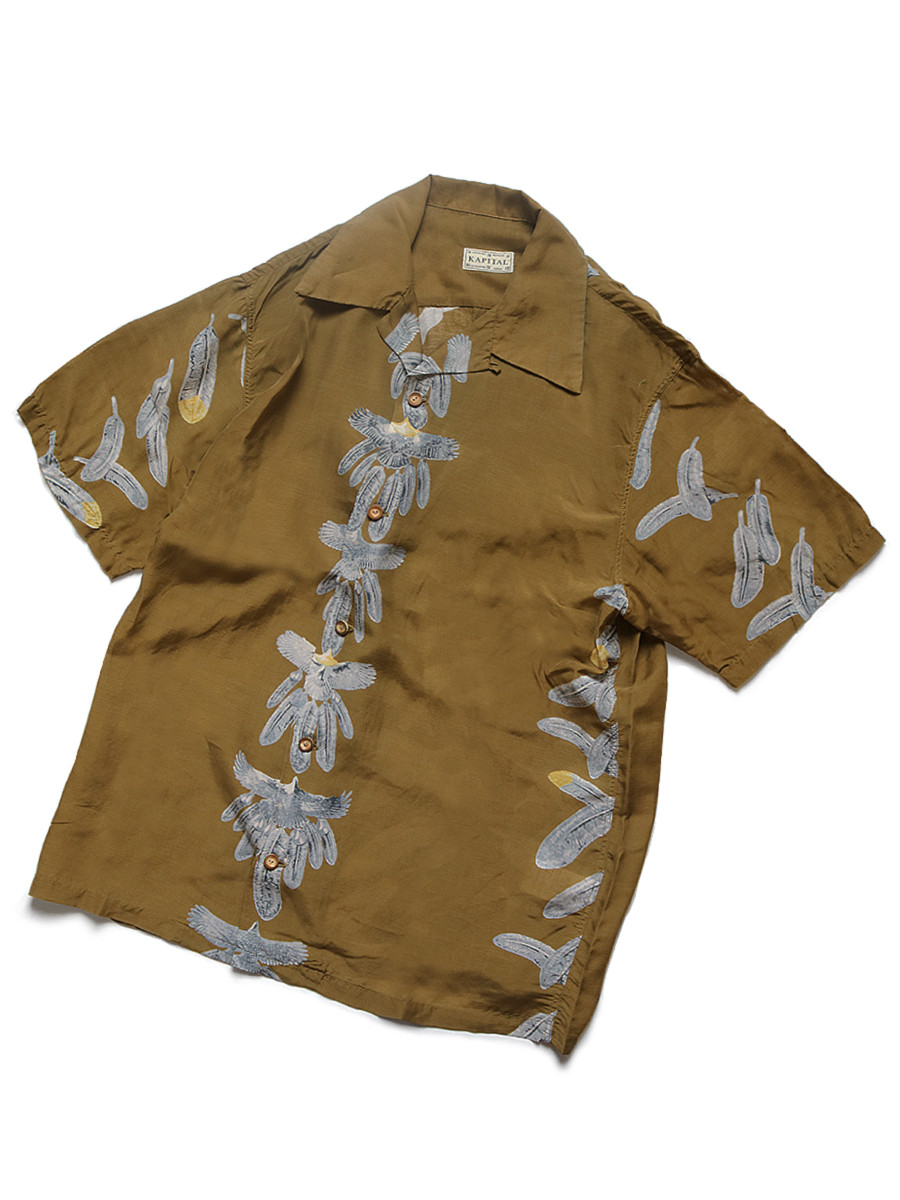 キャピタル EAGLE JEWEL ALOHA ブラウン オープンカラーシャツ EK1046_1__17189.1618525461.jpg