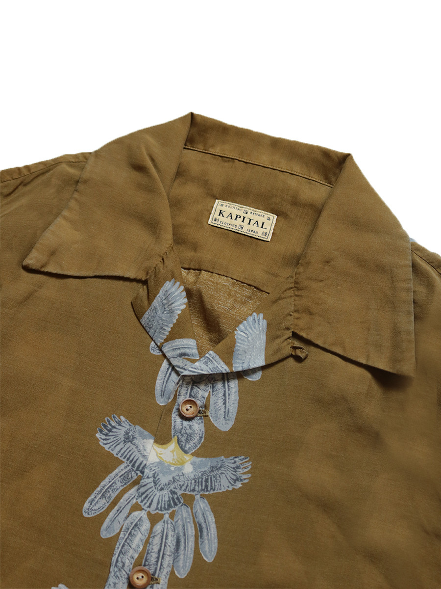 KAPITAL Shirt Silk Rayon Eagle Jewel pt Aloha Shirt