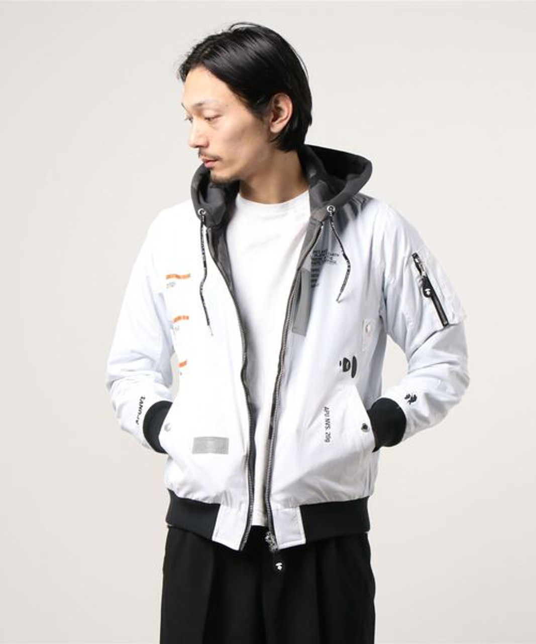 全国無料SALE A BATHING APE - AAPE LIGHT WEIGHT JACKET 白の通販 by ...