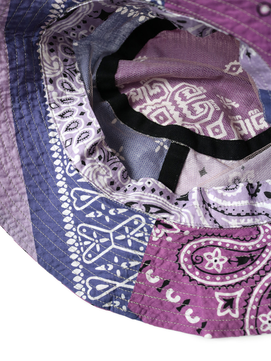 KAPITAL Hat/Cap Bandana Patchwork pt Bucket HAT (Long Brim)