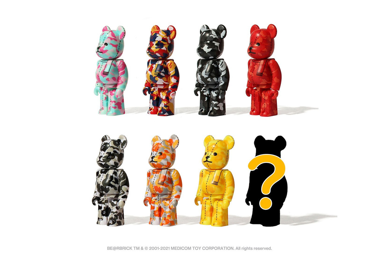 GOODS A BATHING APE 28TH ANNIVERSARY BE@RBRICK BAPE CAMO 100% BOX #3