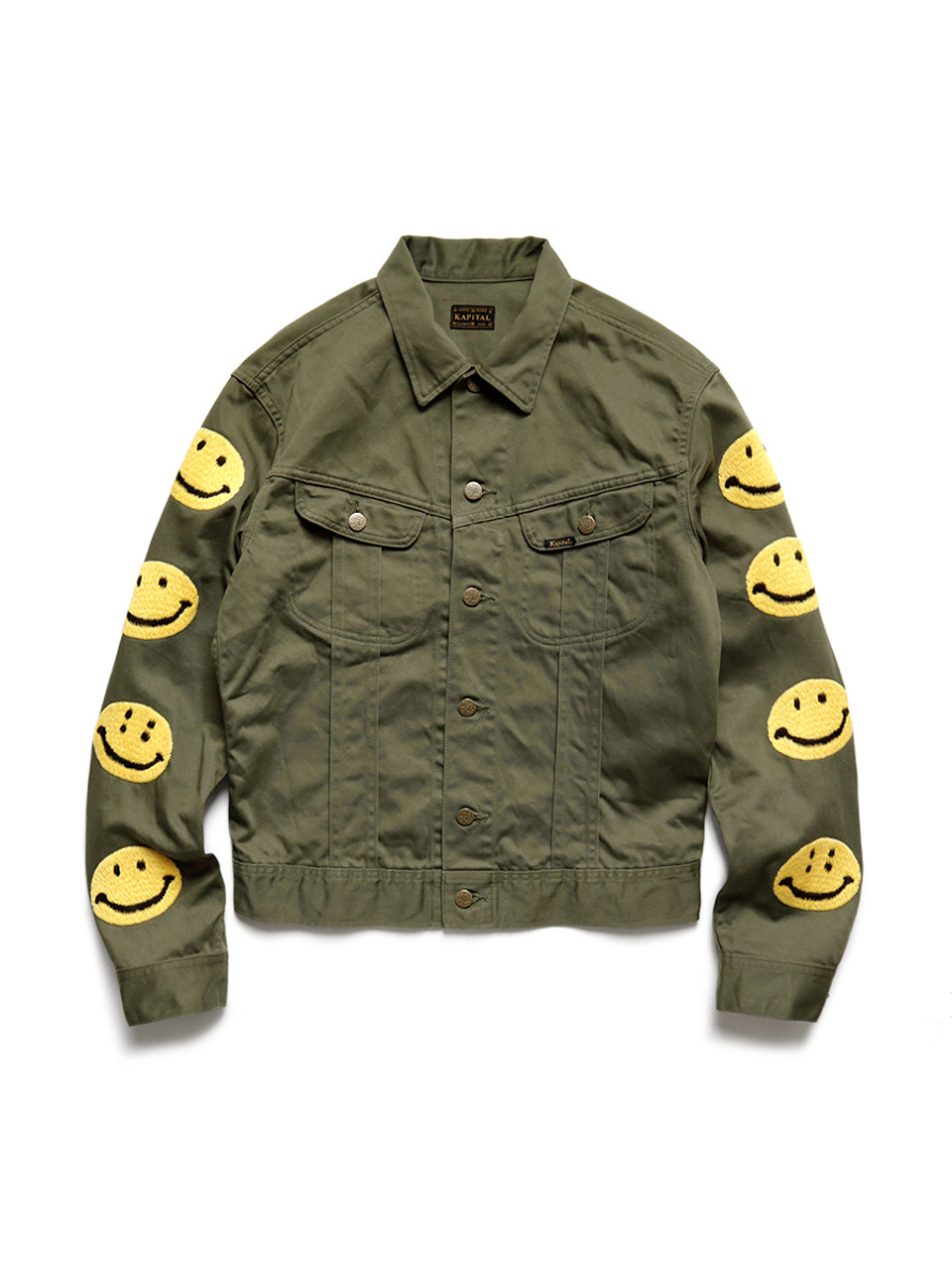 KAPITAL Jacket Vintage Satin Westener LONG (Smile Embroidery)