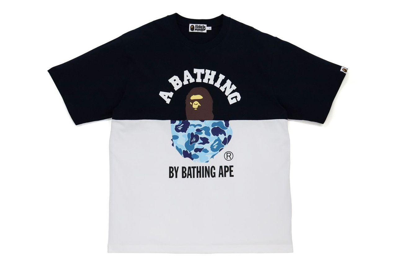 BAPE CUT AND SEWN COLLEGE & BY BATHING APE RELAXED FIT TEE