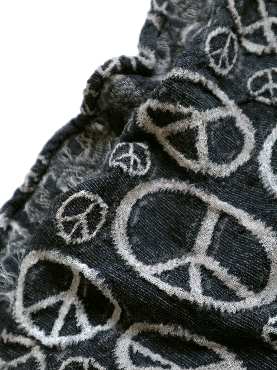 KAPITAL Scarves Wool Piece Mark HAPPY Muffler