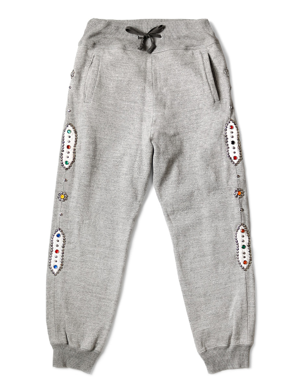 KAPITAL Pants TOP Fleece Sweat Rib Pants (Studs Remake)