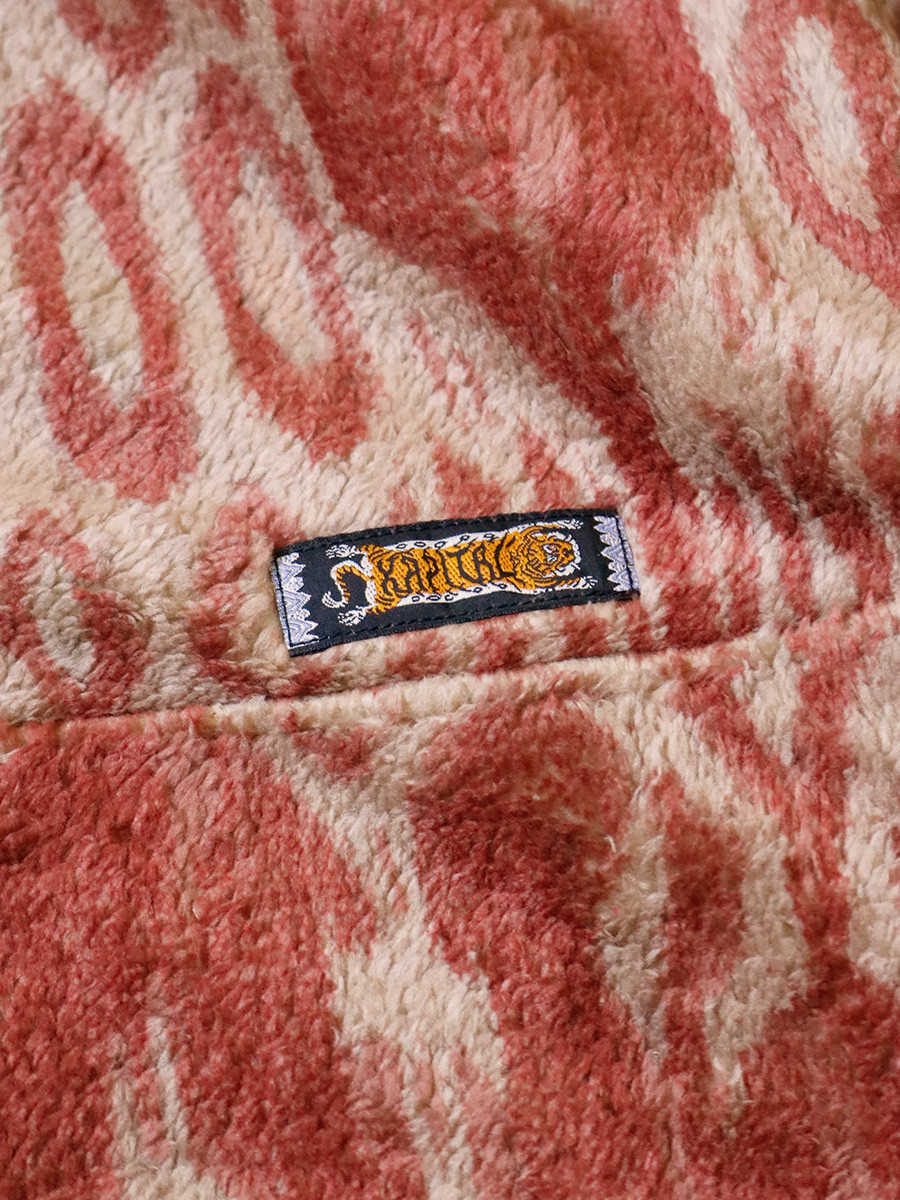 KAPITAL Sweat Shirt Java Kasuri Pattern Fleece Snap T
