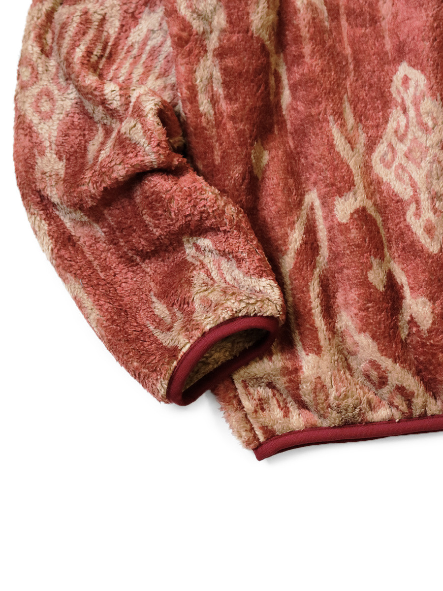 KAPITAL Sweat Shirt Java Kasuri Pattern Fleece Snap T