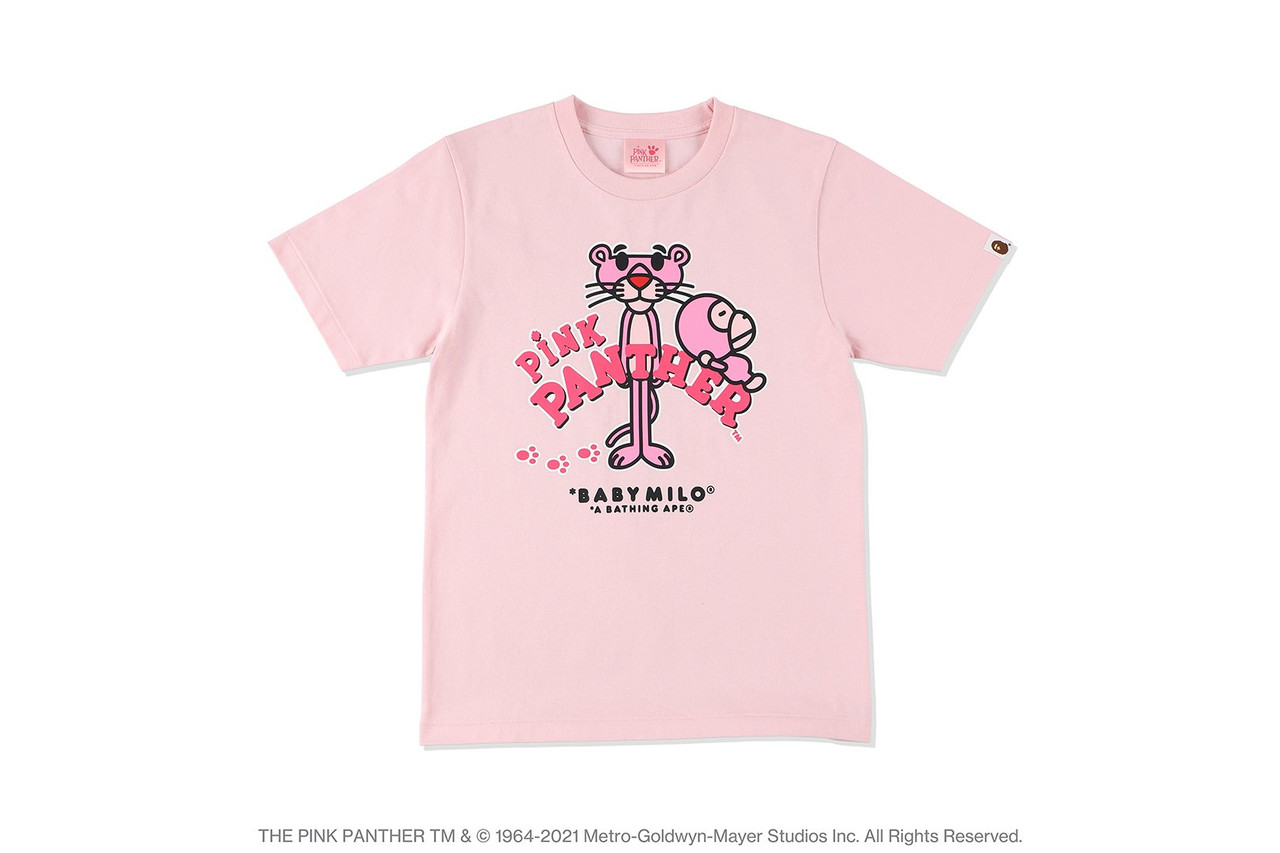 (超希少) BABY MILO ×ピンクパンサー コラボ Tシャツ 90cm T-SHIRT [BAPE X PINK PANTHER] BABY MILO TEE # 1