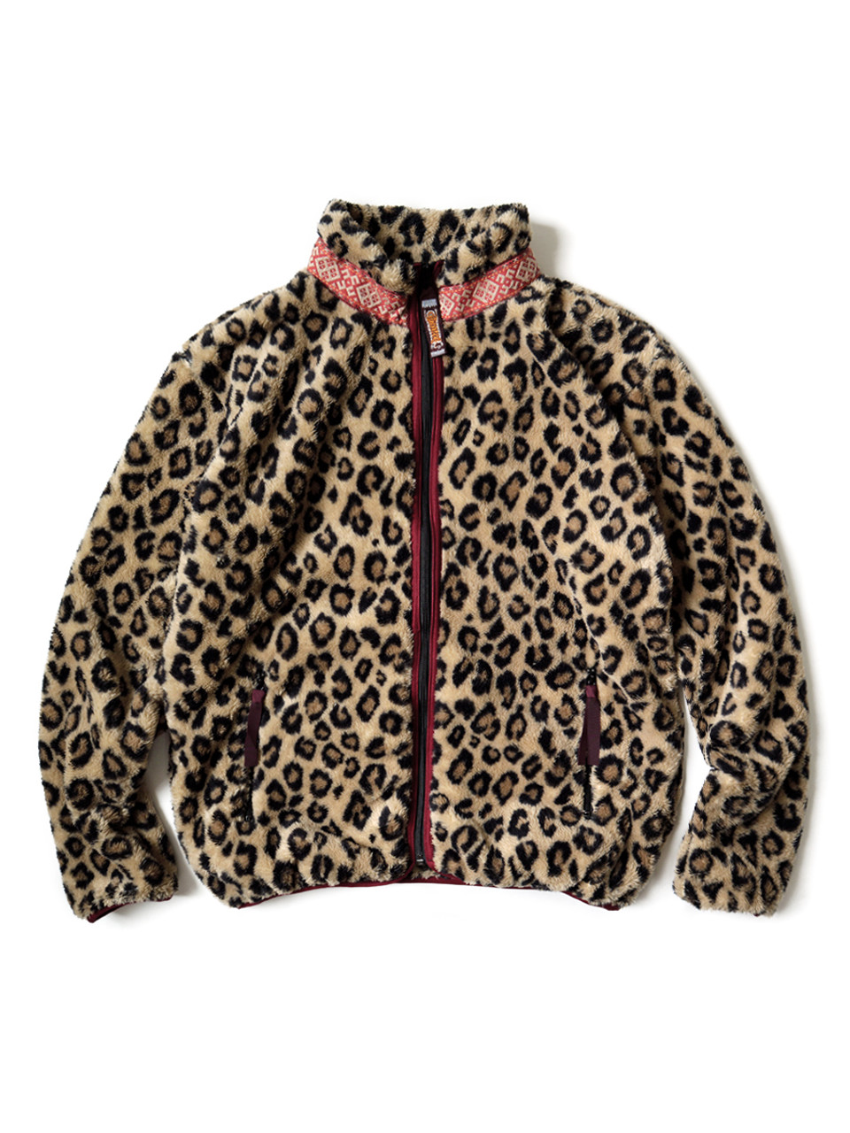 KAPITAL Sweat Shirt Leopard Pattern Fleece ZIP Blouson