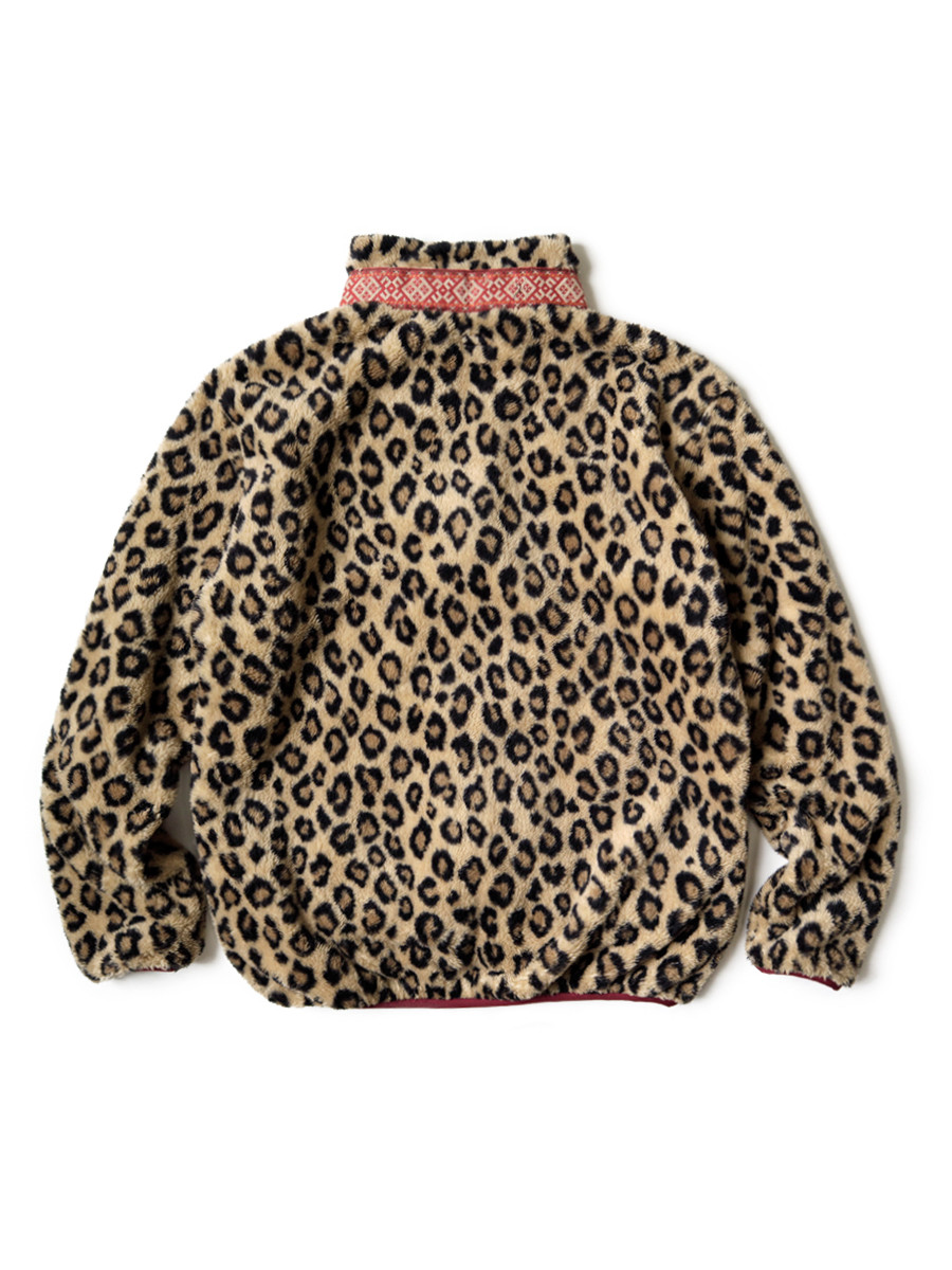 KAPITAL Sweat Shirt Leopard Pattern Fleece ZIP Blouson