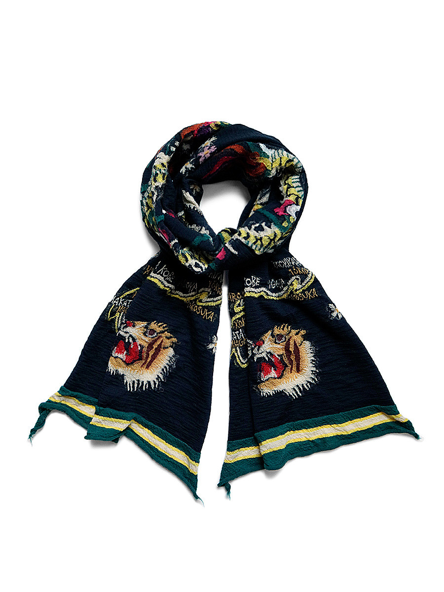 KAPITAL Scarves Wool Souvenir HAPPY Muffler