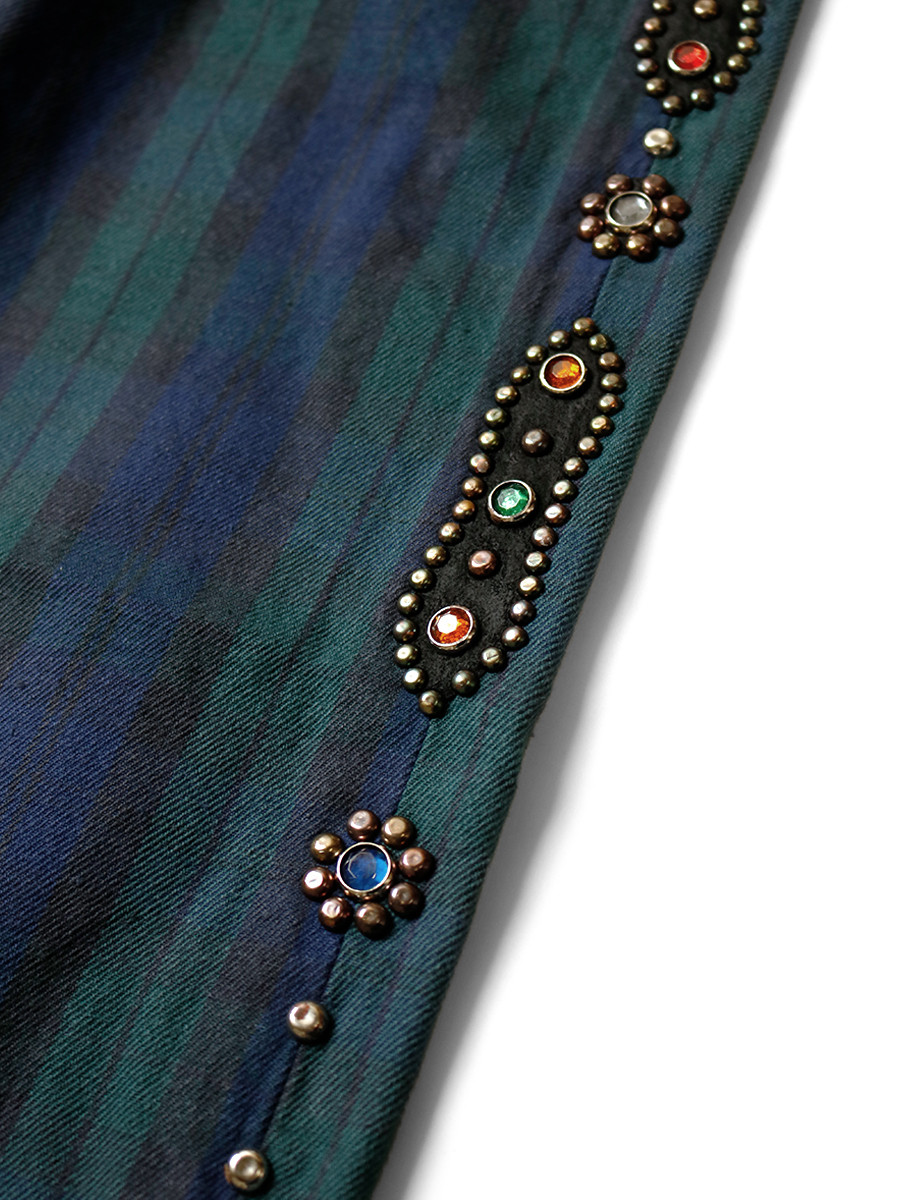 KAPITAL Pants 11Oz Tartan Check 5P Monkey CISCO (Studs Remake)