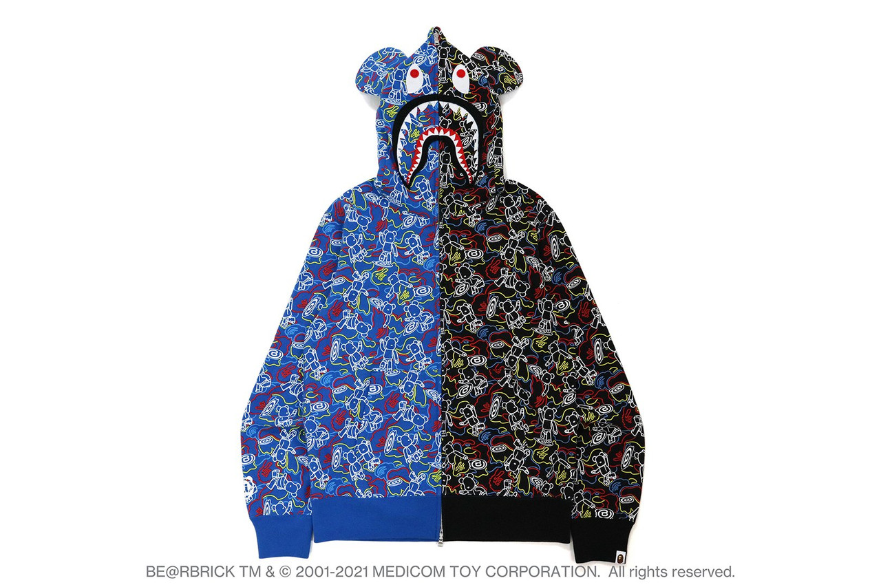 CUT AND SEWN [BAPE X MEDICOM TOY] BE @ RBRICK CAMO BE @ R SHARK