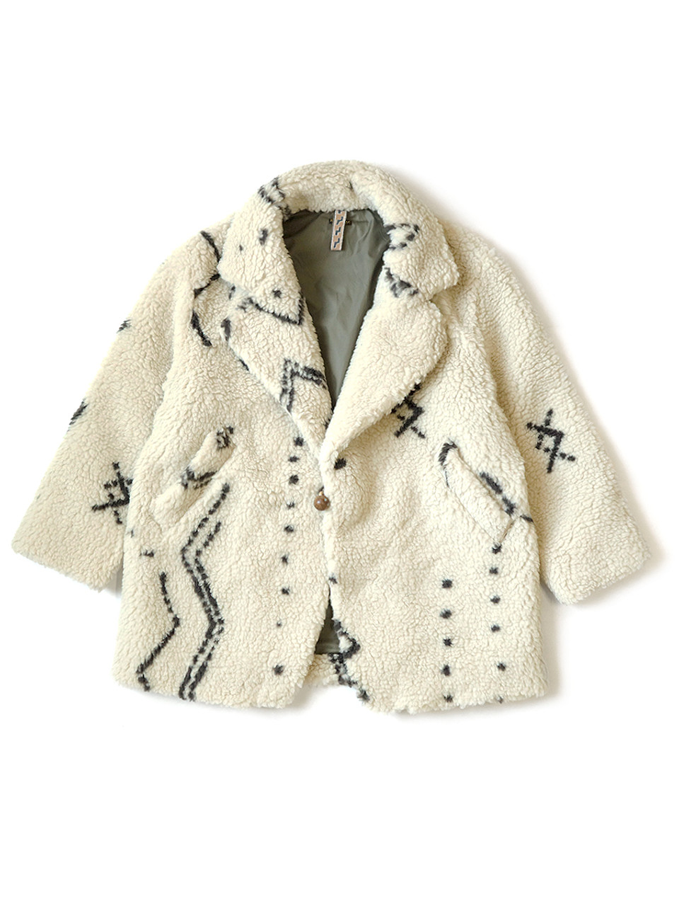 KAPITAL Coat Beniwaren Pattern Boa Fleece P-Yacke