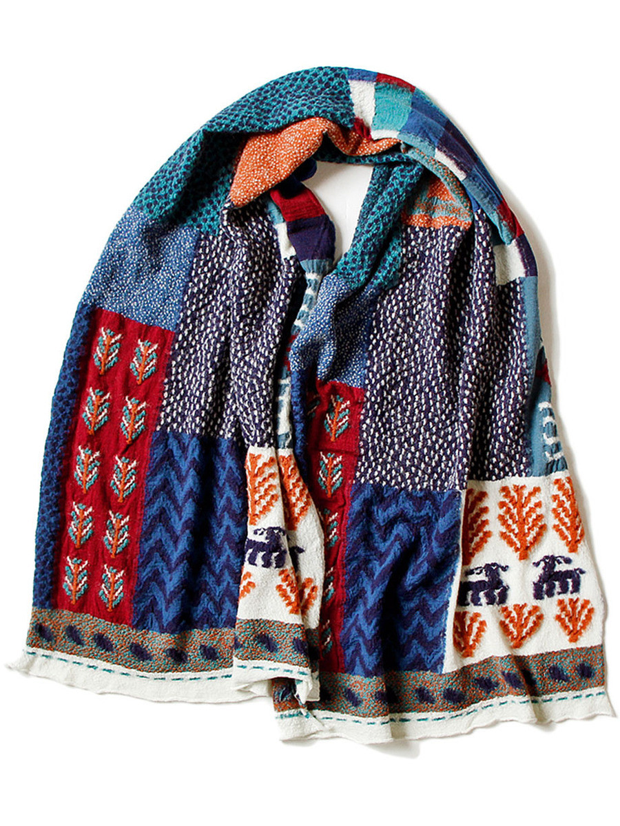KAPITAL Scarves Wool Village Gabbeh Muffler