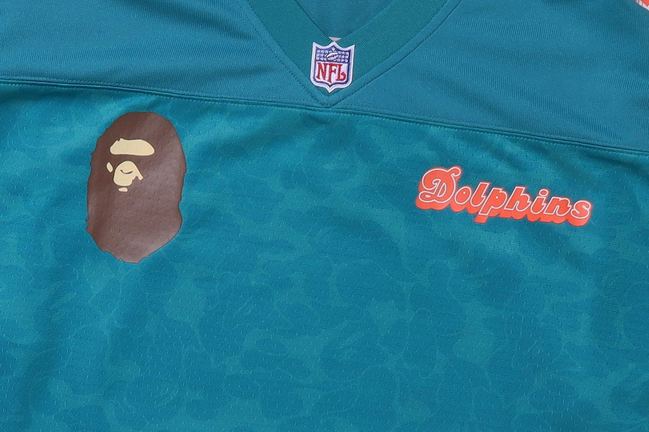CUT AND SEWN [BAPE X MITCHELL & NESS] NFLMIAMI DOLPHINS LEGACY JERSEY