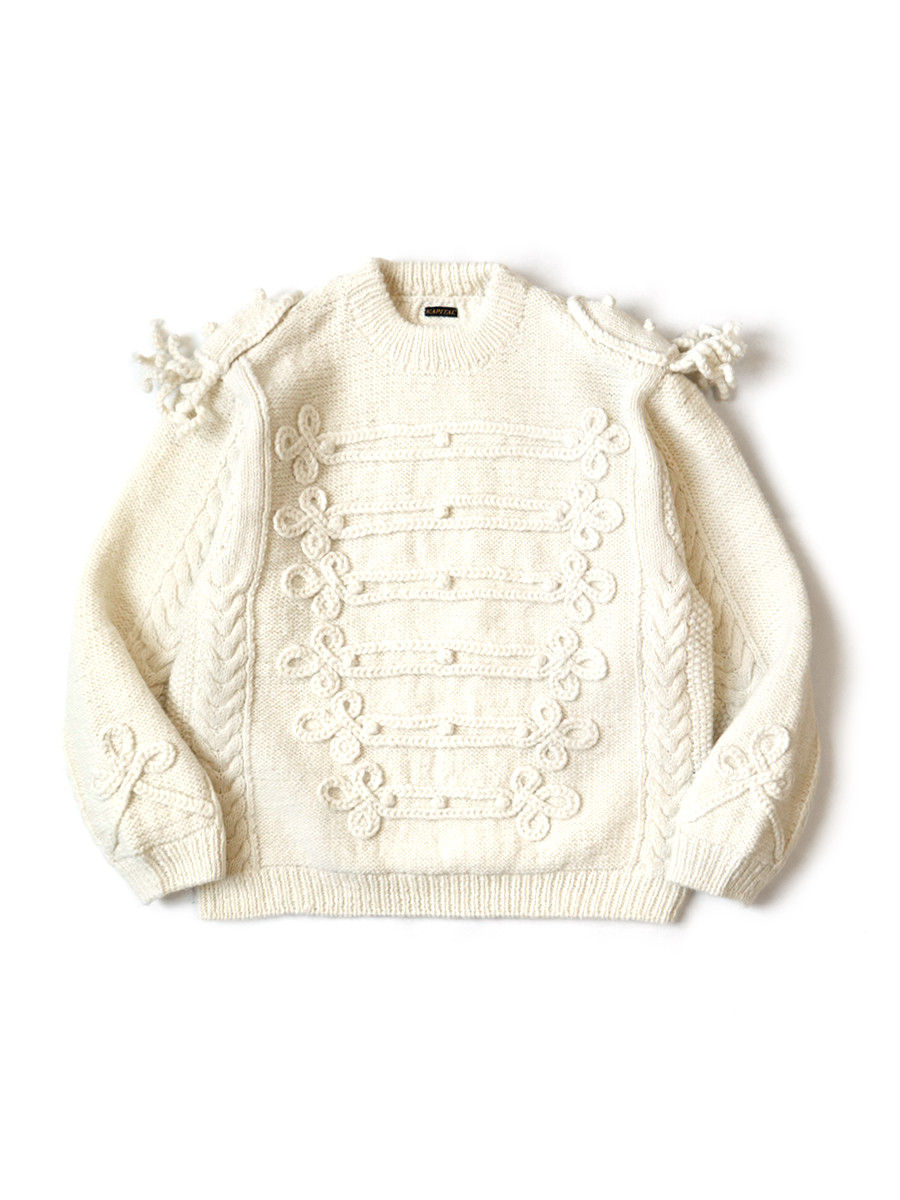 【最終価格】新品Maison KinemaCotton pile knitcap KAPITAL Knit Sweater Wool Hand Knit Napoleon Sweater