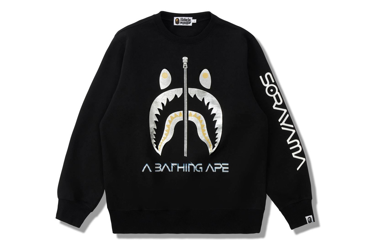 [BAPE X HAJIME SORAYAMA] SHARK CREW NECK 1H73-113-904