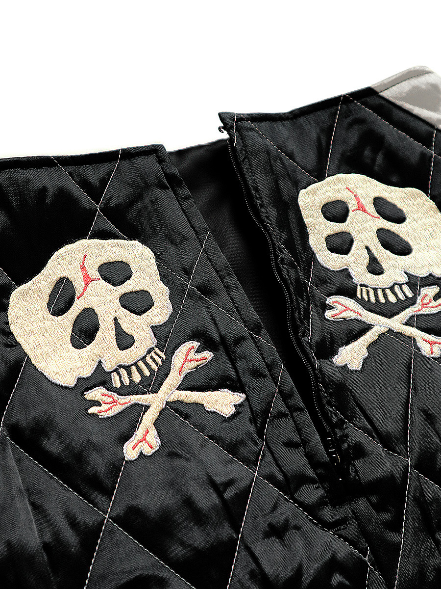 KAPITAL Skirt Rayon Satin Killing Mini Skirt (Rain Skull & Snake)