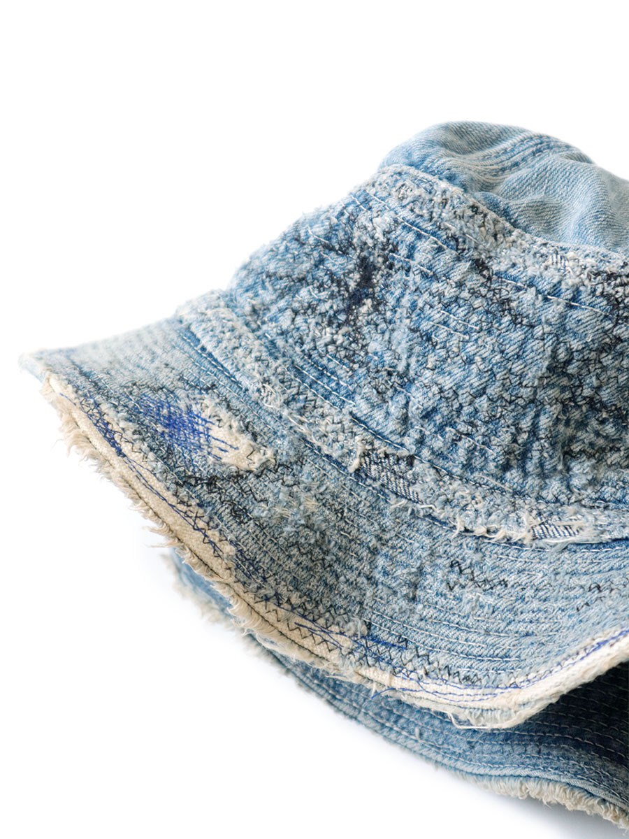 KAPITAL Hat/Cap 11.5Oz Denim Old Man And Sea HAT (Crash Remake)