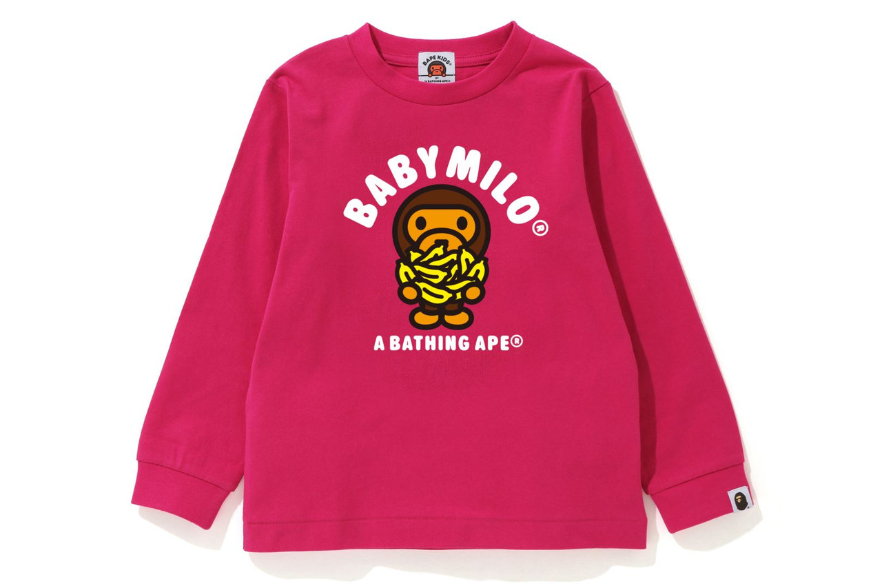 BAPE CUT AND SEWN BABY MILO BANANA L/S TEE
