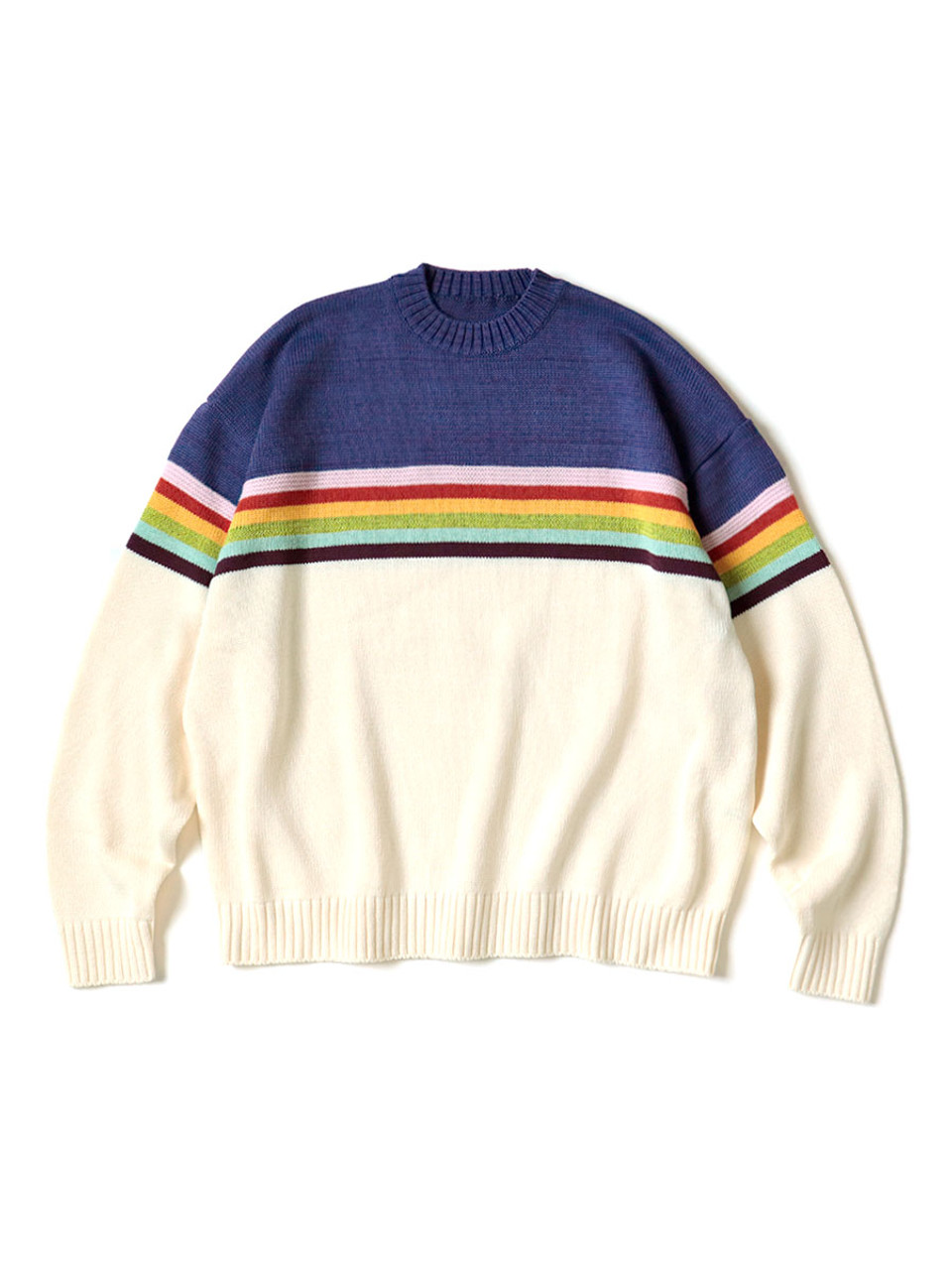 5G Cotton Knit MOONBOW Crew Sweater K2203KN016