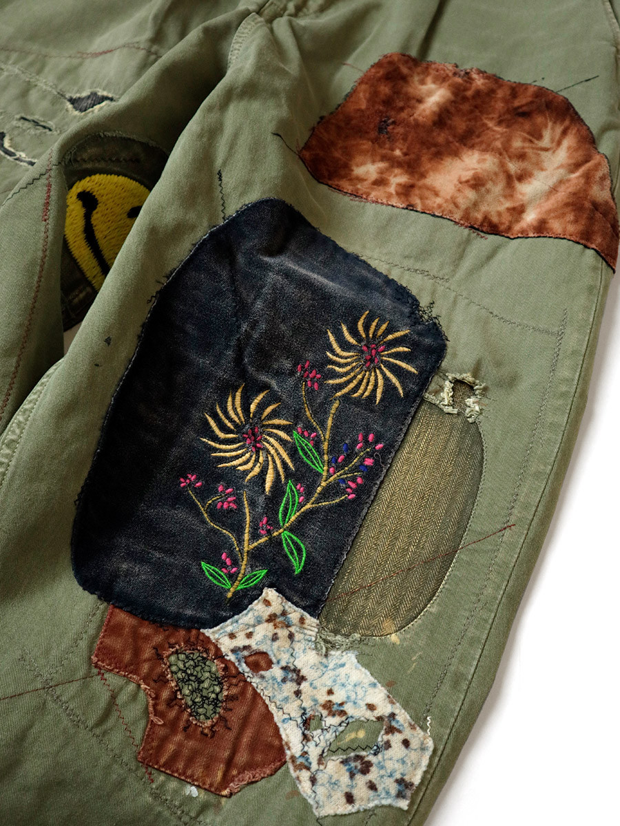 2000's IDEE イデー スペースエイジ カリムラシッド Y2K Kapital Katsuragi High Waist Nime Pants (Gypsy Patch Remake