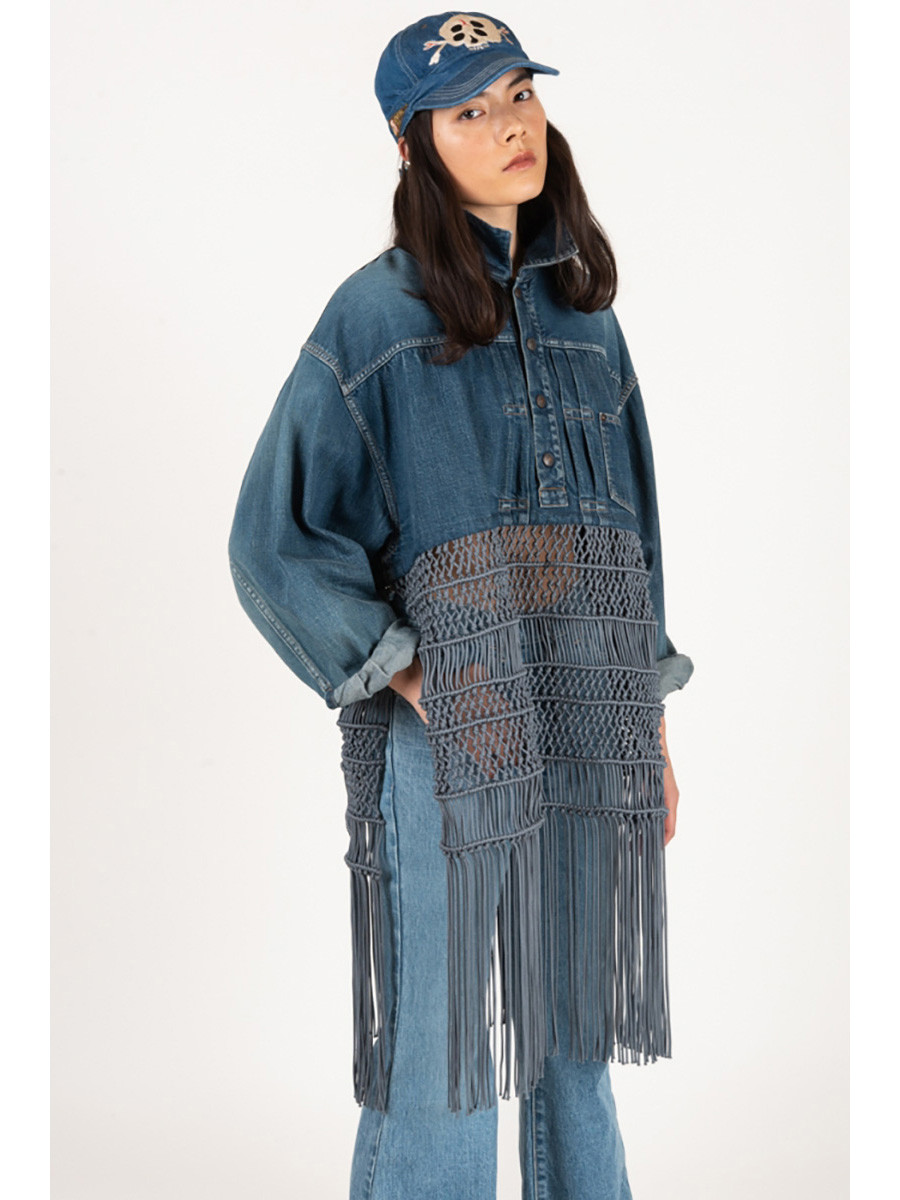 KAPITAL Jacket 11.5Oz Denim Fringe 1ST JKT Anorak