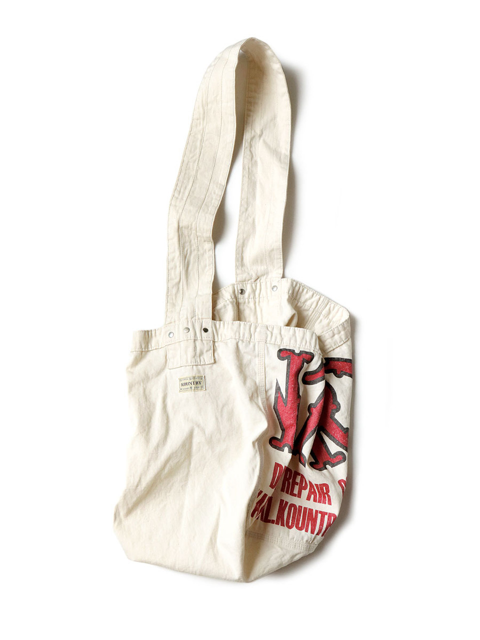 KAPITAL Bag Cotton Twill KOUNTRY FACTORY News Paper BAG