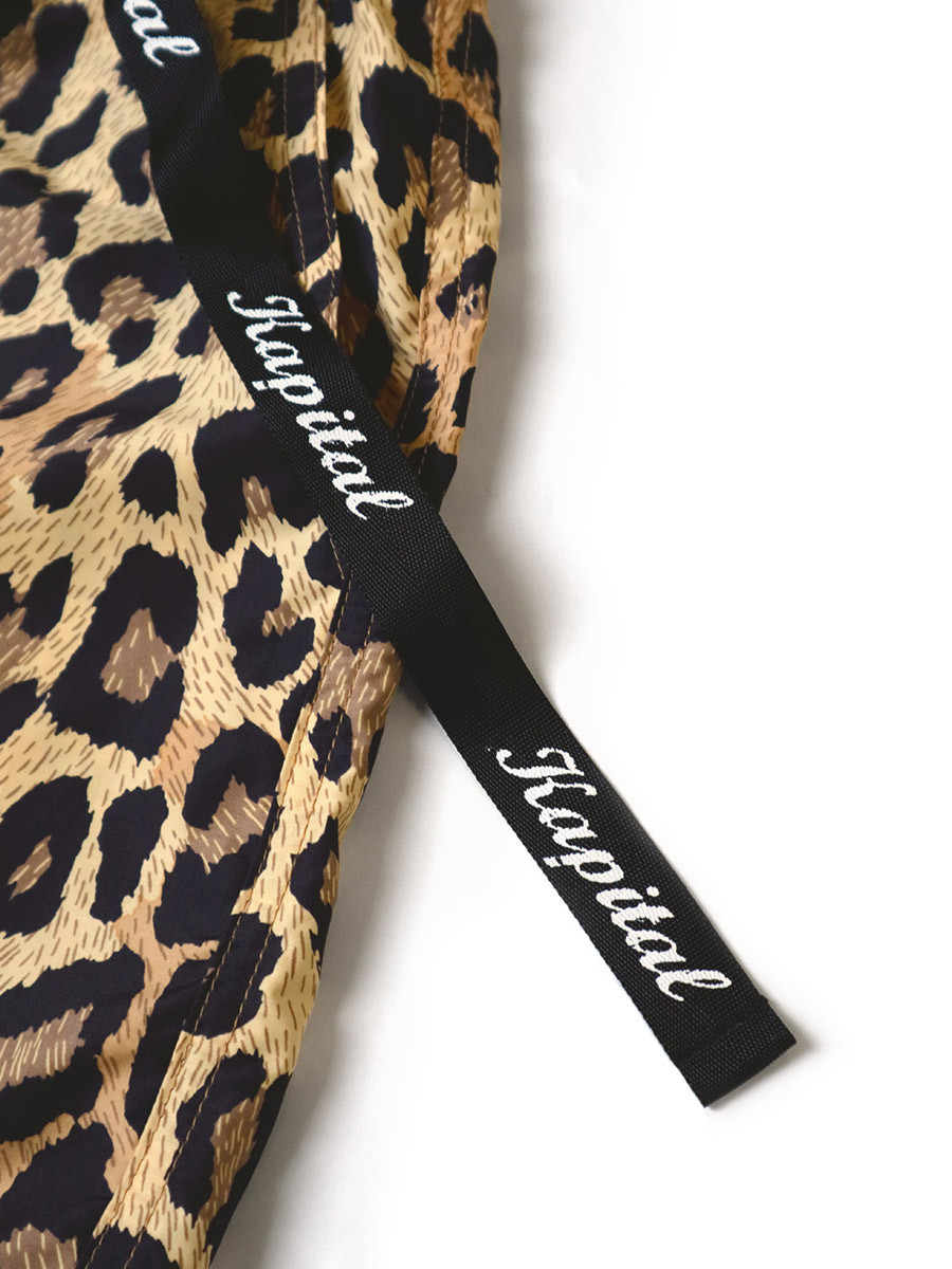 KAPITAL Short Pants FAST-DRY Taffeta Leopard Pattern Easy Shorts