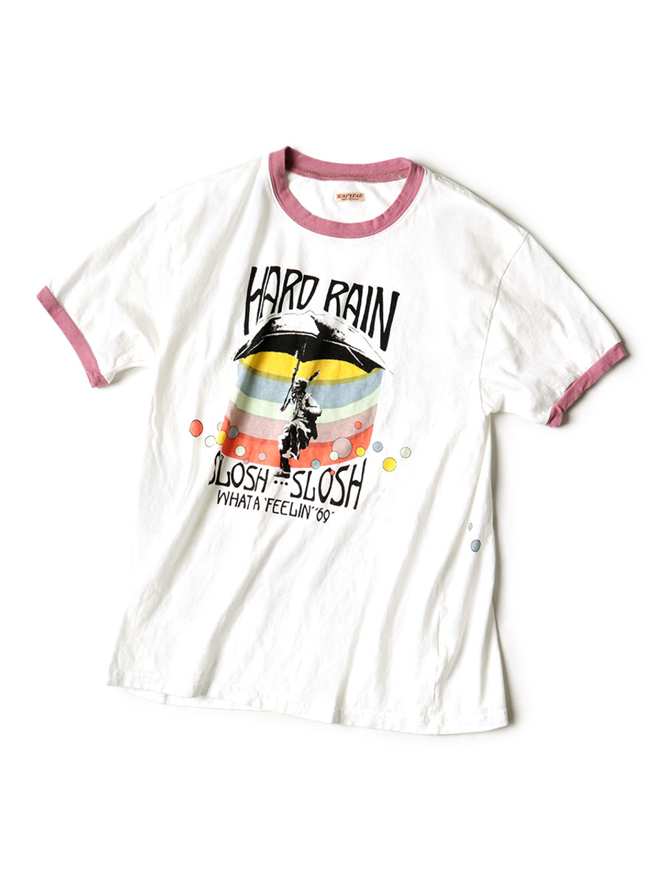 国内外ラッパーに超人気! KAPITAL Hard Rain Sundance Tシャツ KAPITAL Hard Rain Sundance T-Shirt in White | SVD USA