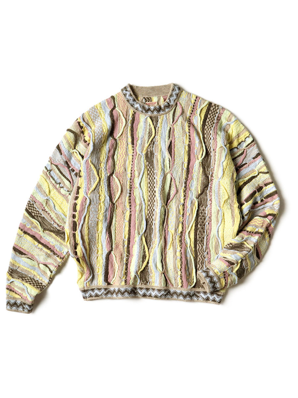 KAPITAL Knit Sweater 7G Knit GAUDY Crew Sweater