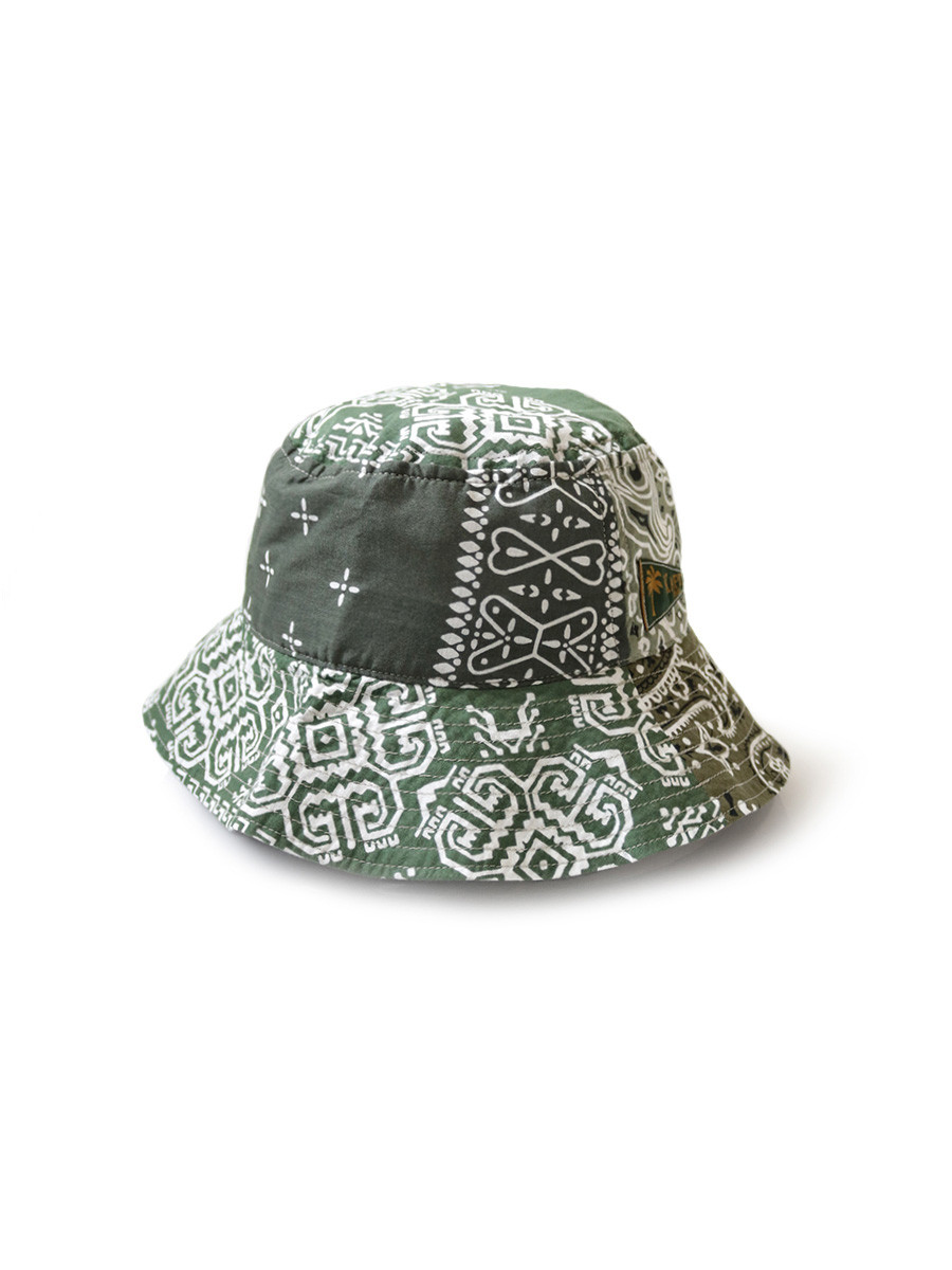 KAPITALパッチワーク バケットハット マルチカラー KAPITAL Hat/Cap Bandana Patchwork pt Bucket HAT (Long Brim)
