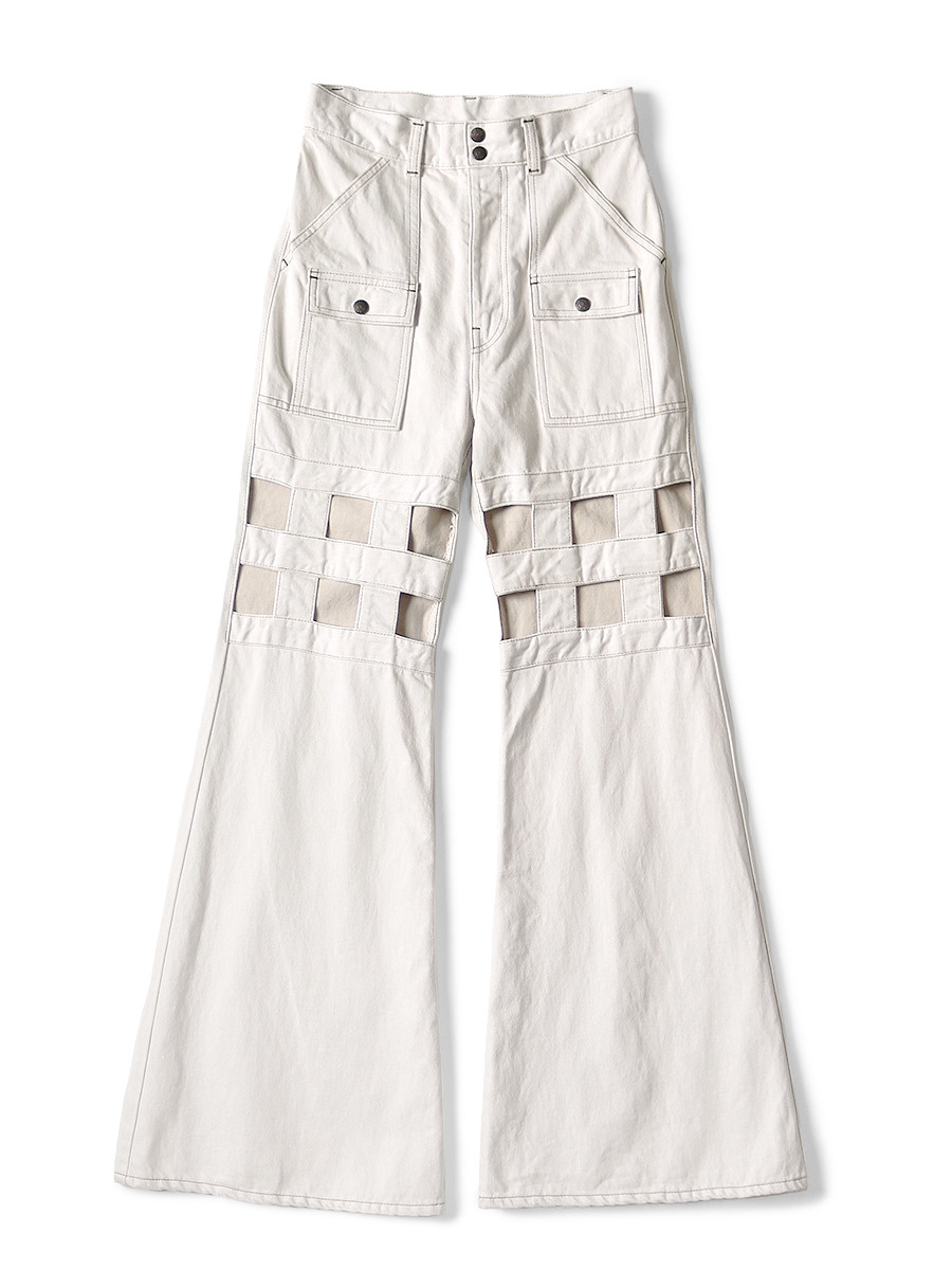 KAPITAL Pants 14Oz White Denim Wind Pen Bush Pants L's