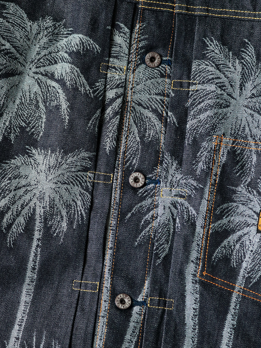 KAPITAL Jacket 12Oz Palm Tree Jacquard Denim 1ST JKT