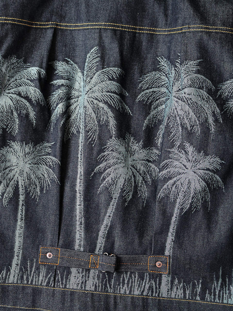 Kapital Palm Tree Jacquard Denim Jacket