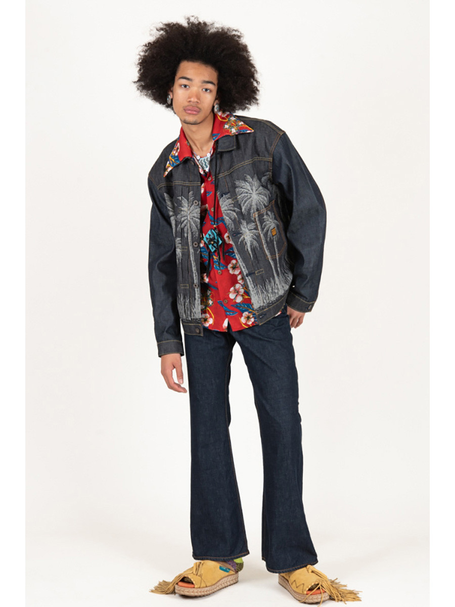 KAPITAL Jacket 12Oz Palm Tree Jacquard Denim 1ST JKT