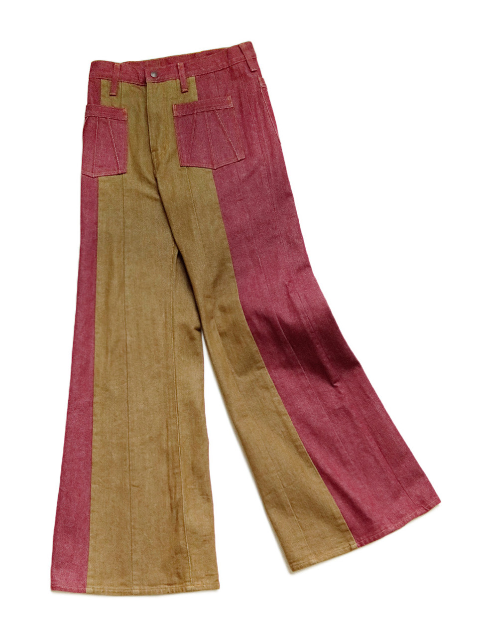 【超希少】KAPITAL 2TONE Gypsy Buggy Pants KAPITAL Pants 12Oz Color Denim 2TONE Gypsy Buggy Pants (HIGH)