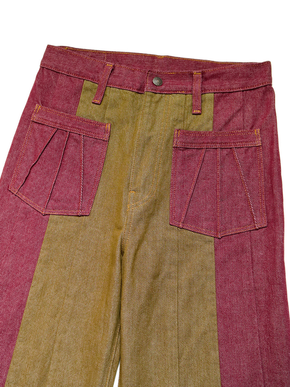 KAPITAL Pants 12Oz Color Denim 2TONE Gypsy Buggy Pants (HIGH)