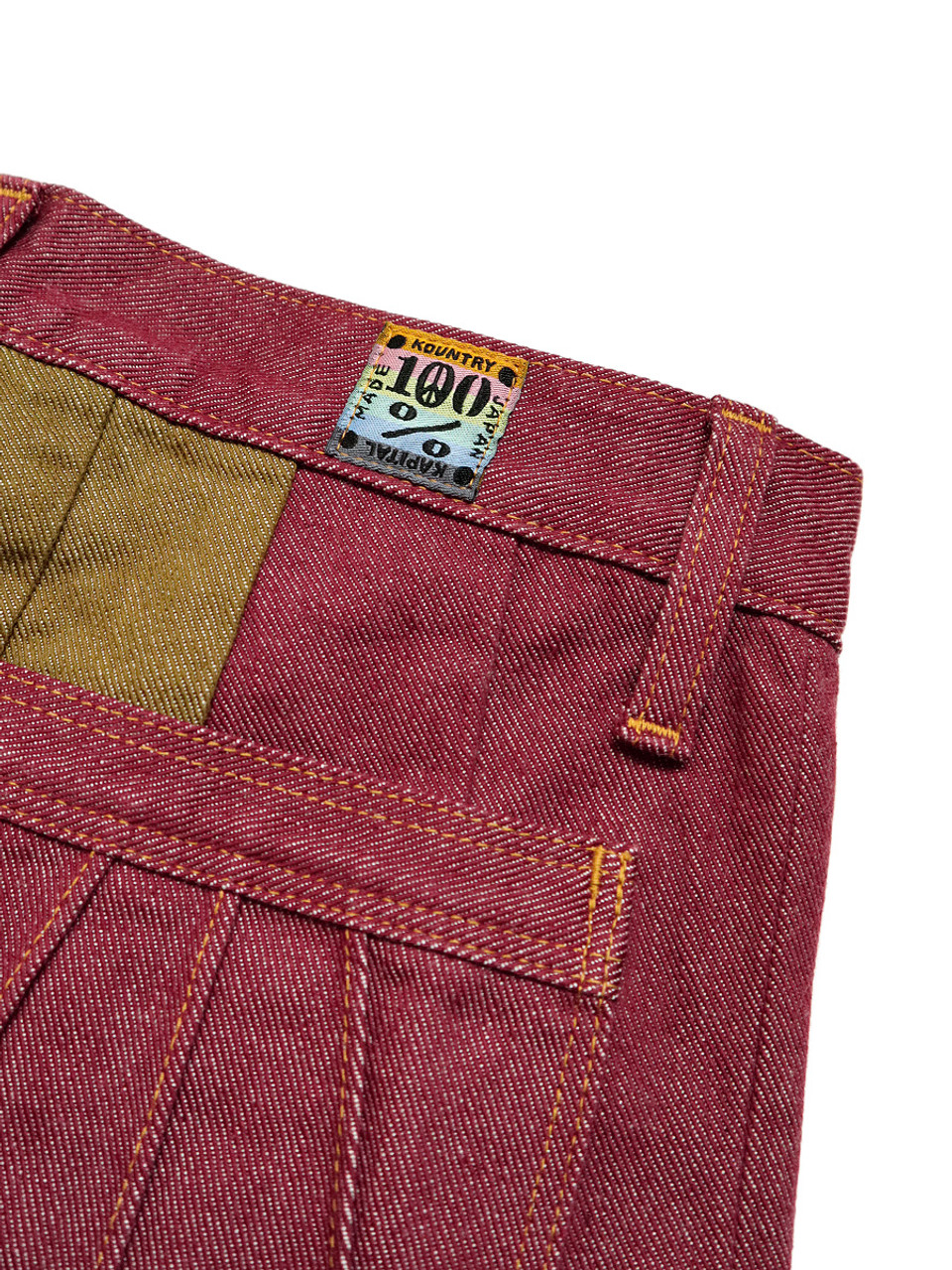【超希少】KAPITAL 2TONE Gypsy Buggy Pants KAPITAL Pants 12Oz Color Denim 2TONE Gypsy Buggy Pants (HIGH)