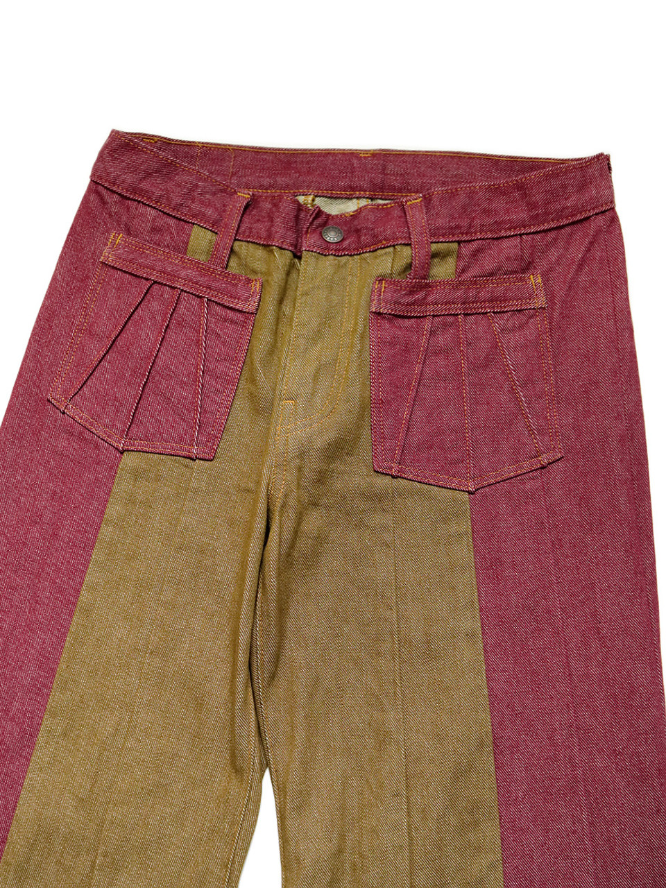 【超希少】KAPITAL 2TONE Gypsy Buggy Pants KAPITAL Pants 12Oz Color Denim 2TONE Gypsy Buggy Pants (LOW)