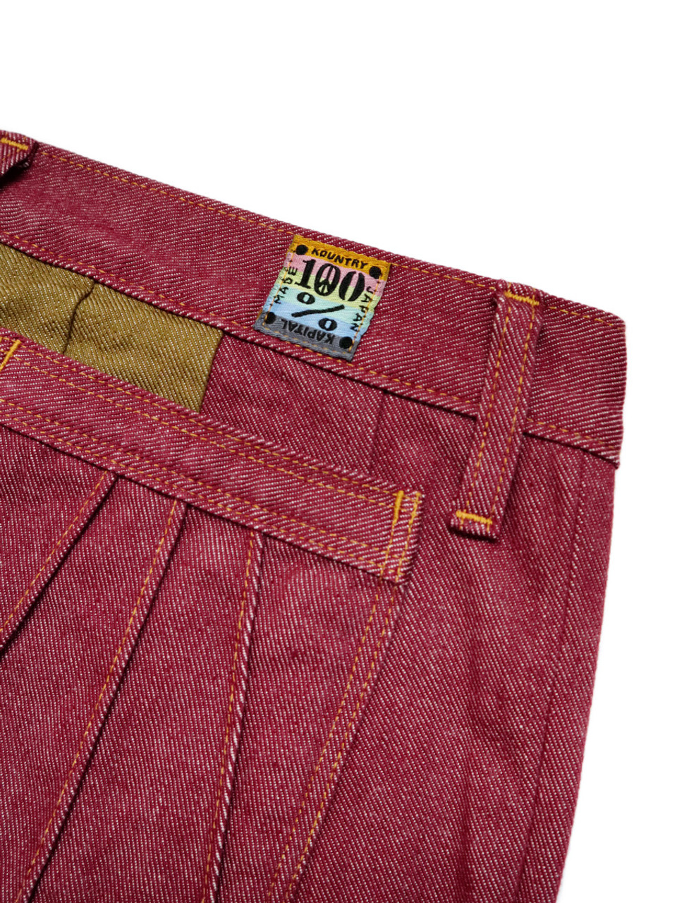 KAPITAL Pants 12Oz Color Denim 2TONE Gypsy Buggy Pants (LOW)
